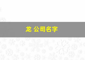 龙 公司名字